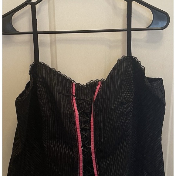Finesse Other - Finesse Lace Up Pinstripe Corset Bustier Womens 3X Y2K Goth Punk Vamp